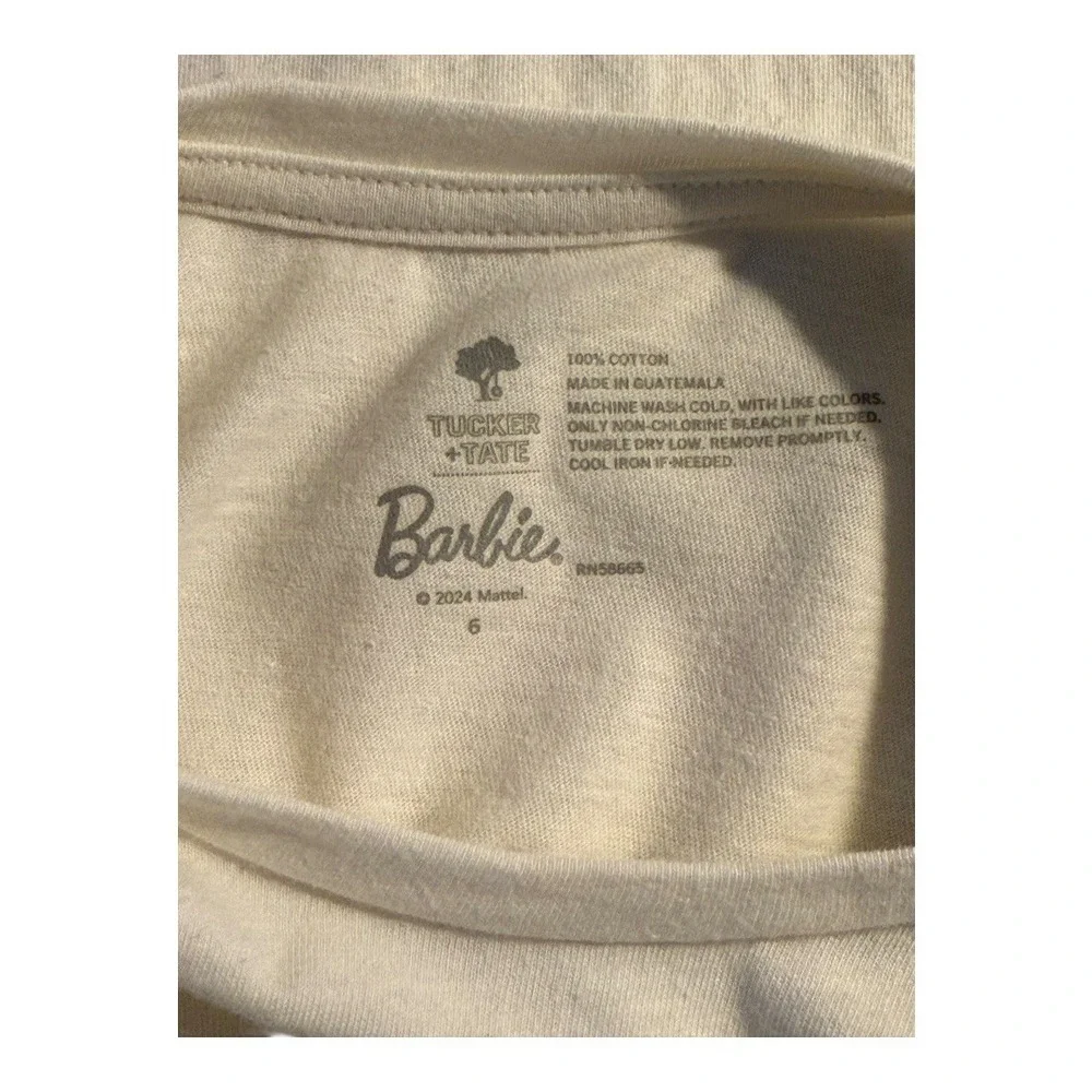 Tucker Tate Barbie Christmas Tree Car Long Sleeve Ruffle‎ Top Kids Size 6